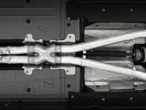 15-23 Dodge Challenger Aluminized Steel 3 Inch Dual Cat Back Quad Tips (Race Version) Exhaust System MBRP