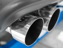 2015-2016 Dodge Challenger Aluminized Steel 3 Inch Dual Rear Cat-Back Quad Tips (Street Version) Exhaust System MBRP