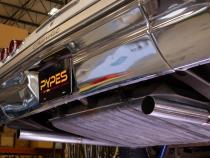1965-70 Chevy Impala  X-Pipe Crossmember Back Exhaust 409 SS Rear Exit Turbo Pro Mufflers Pypes Performance Exhaust