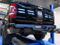 2019-Up Ram 1500 5.7L Hemi Black Exhaust Tips, Armor BLK 5 Inch OD Dual Wall Angle Cut, Sold In Pairs MBRP
