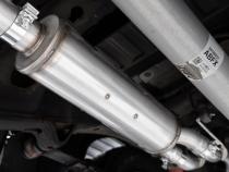 3.0 inch Cat-Back 2.5 inch Dual Split Rear Quad Carbon Fiber Tips 4.0 inch OD 19-23 Silverado/Sierra 1500 Dual Out MBRP