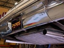 1965-70 Chevy Impala  X-Pipe Crossmember Back Exhaust 409 SS Rear Exit Violator Mufflers Pypes Performance Exhaust