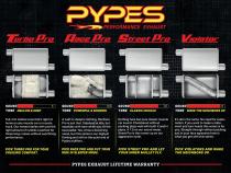 Pype Bomb Series Axle Back Exhaust System 05-06 GTO Split Rear Dual Exit Incl Muffler Delete Pipe Black Coated Tips Hardware Polished Black Finish 304 Stainless Steel Pypes Exhaust