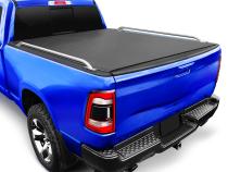 T2 Low Profile Soft Roll-up Truck Bed Tonneau Cover Compatible with 19-25 Ram 1500 New Body (Not Fit 19-25 Classic) 5 Foot 7 Inch (67 Inch) Bed Tyger Auto