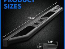 Trax Side Steps Compatible with 18-24 Jeep Wrangler JL 4-Door (Fits 21-24 4xe; Not Fit JK) Textured Black Drop Step Rail Running Board Tyger Auto
