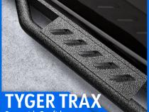 Trax Side Steps Compatible with 07-21 Toyota Tundra CrewMax Textured Black Drop Step Rail Running Board Tyger Auto